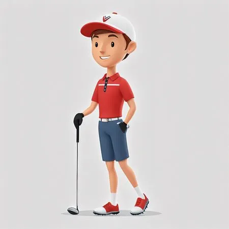 Boy Golfer With A Club  AI Image