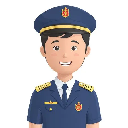 Boy In Pilot Uniform AI Image