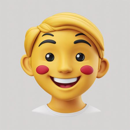 笑っている少年  AI画像