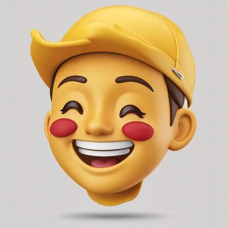 Boy With A Cap And Red Cheeks  AI Image