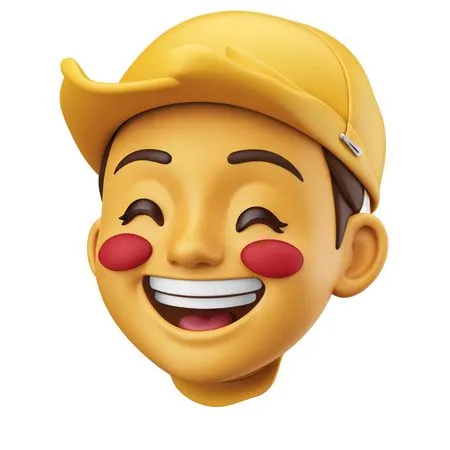 Boy With A Cap And Red Cheeks  AI Image