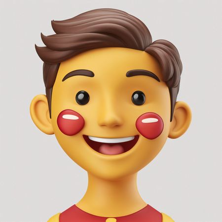 Boy With A Cheerful Expression  AI Image