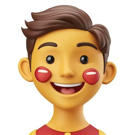 Boy With A Cheerful Expression  AI Image