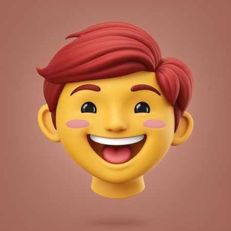 Boy with red hair smiling  AI Image