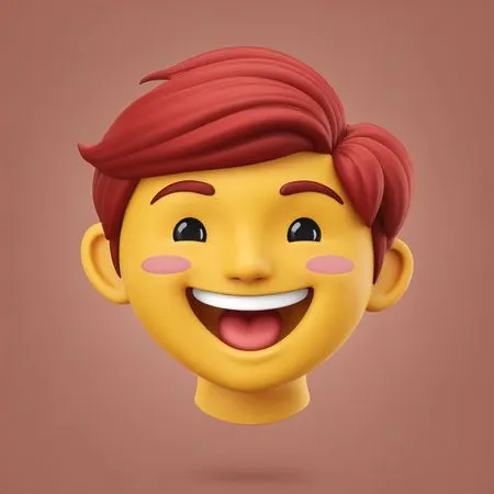 Boy with red hair smiling  AI Image