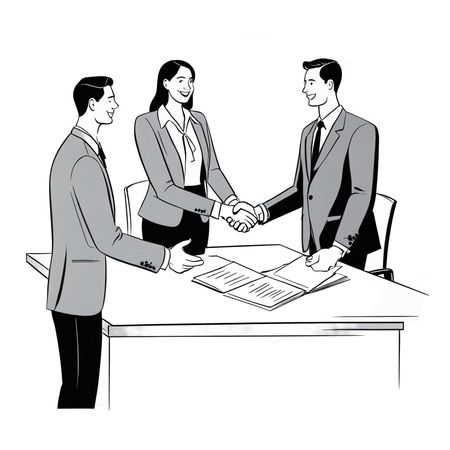 Business Handshake  AI Image