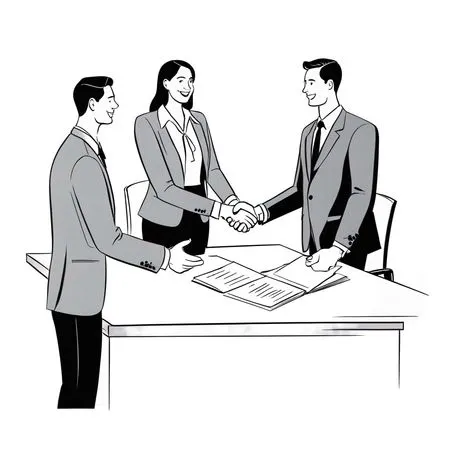 Business Handshake  AI Image
