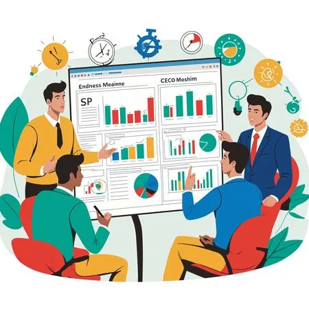 Business Meeting With Data Presentation  AI Image