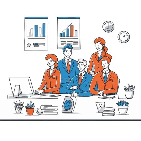Business Meeting With Team In Office  AI Image