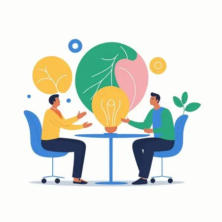 Business People Doing Brainstorming  AI Image