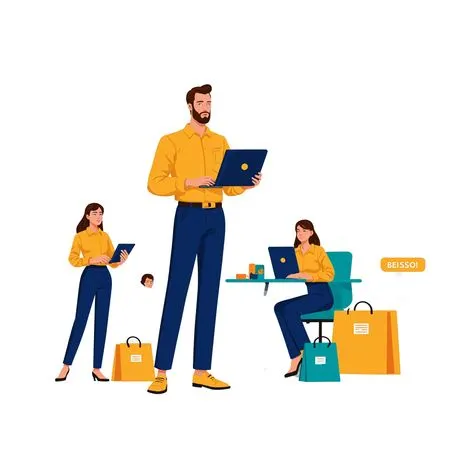 Business Team Collaborating In A Digital Environment  AI Image