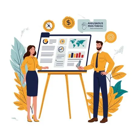 Business team engaged in a presentation  AI Image