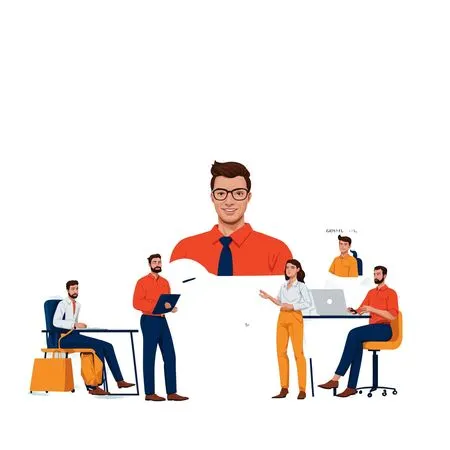 Business Team Working On Projects  AI Image