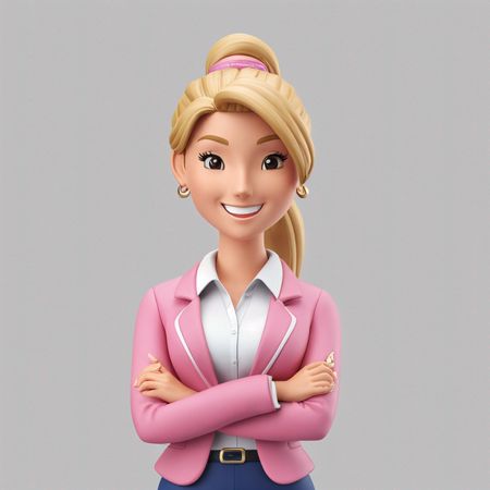 Business woman with a cheerful expression  AI Image