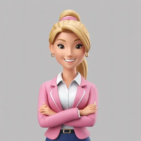 Business woman with a cheerful expression  AI Image