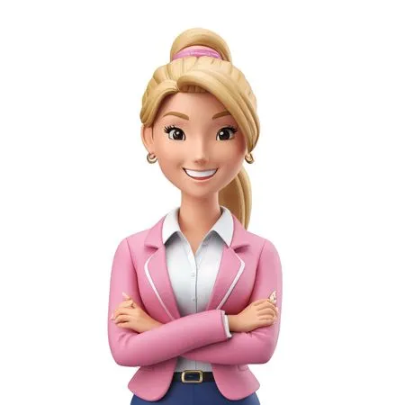 Business woman with a cheerful expression  AI Image