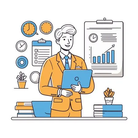 Businessman Analyzing Growth Report  AI Image