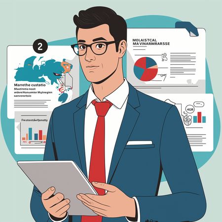 Businessman Analyzing Reports  AI Image