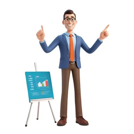 Businessman Giving A Business Presentation  AI Image