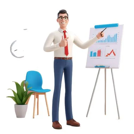 Businessman Giving A Presentation  AI Image