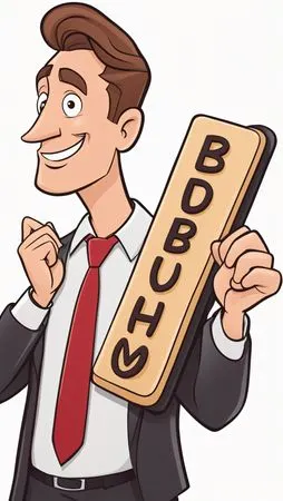 Businessman Holding A Humorous Sign  AI Image