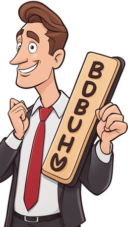 Businessman Holding A Humorous Sign  AI Image