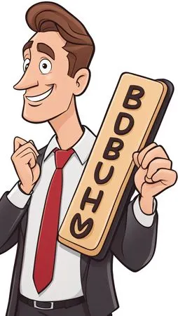 Businessman Holding A Humorous Sign  AI Image