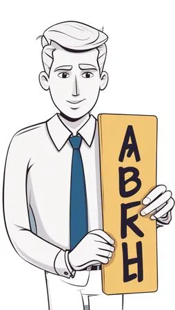 Businessman Holding A Sign  AI Image