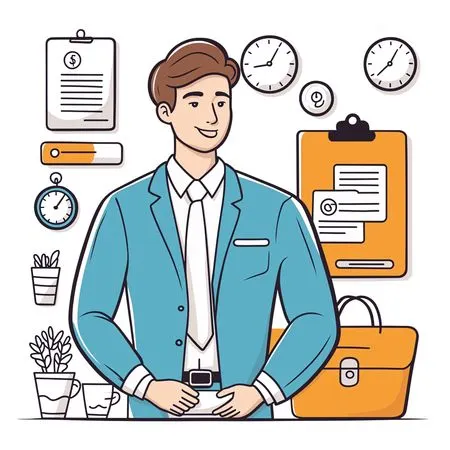 Businessman in a corporate office  AI Image