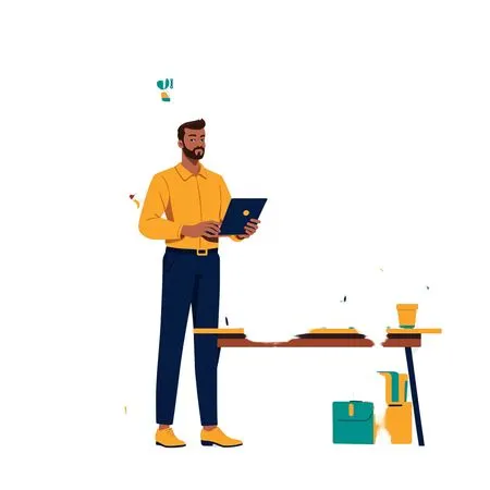 Businessman In A Tech-driven Workspace  AI Image