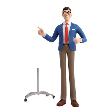 Businessman Presenting Data On A Flip Chart  AI Image