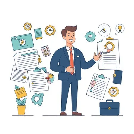 Businessman Presenting Ideas And Documents  AI Image