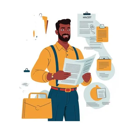 Businessman Reviewing Documents In An Office Setting  AI Image