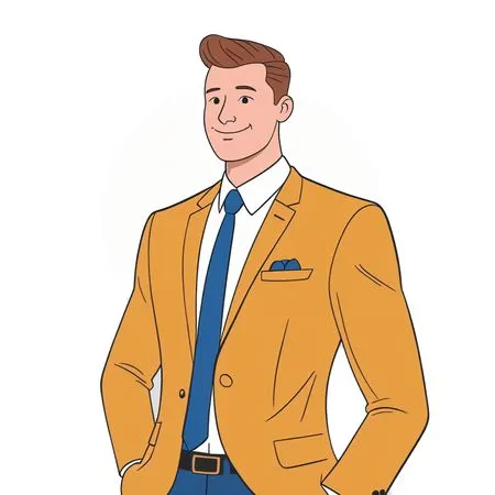 Businessman standing confidently with a gentle smile  AI Image