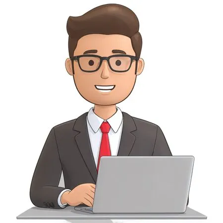 Businessman Using A Laptop  AI Image