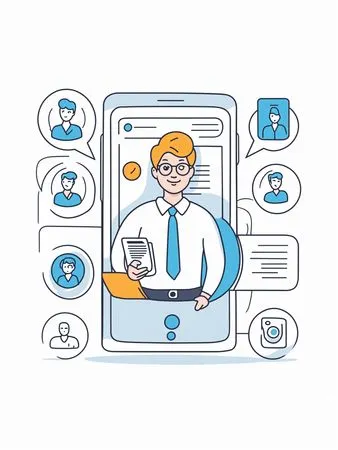 Businessman Using A Smartphone For Communication  AI Image