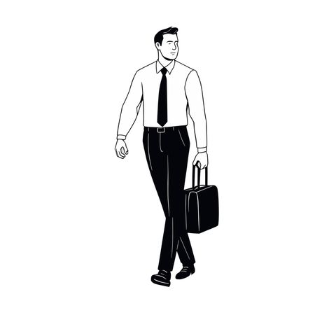 Businessman Walking With A Briefcase  AI Image