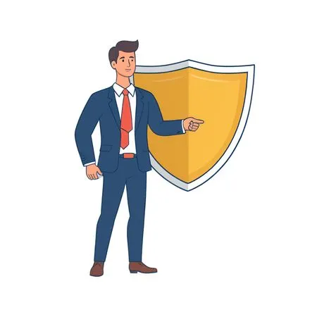 Businessman With A Shield Symbol  AI Image