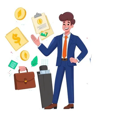 Businessman With finance report  AI Image