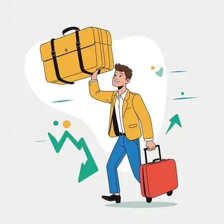 Businessman With Luggage  AI Image