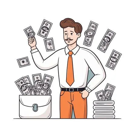 Businessman With Money  AI Image