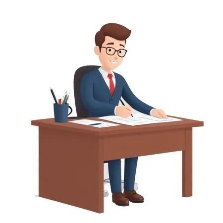 Businessman Working at His Desk  AI Image