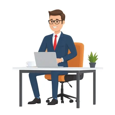 Businessman Working At His Desk  AI Image