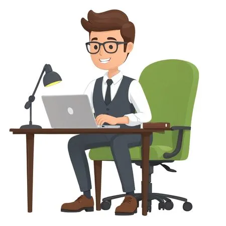 Businessman Working On Laptop  AI Image