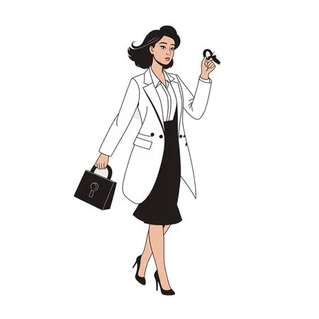 Businesswoman holding key  AI Image