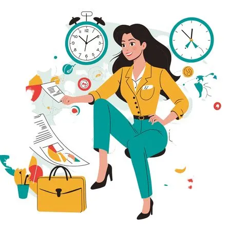 Businesswoman Managing Tasks Efficiently  AI Image