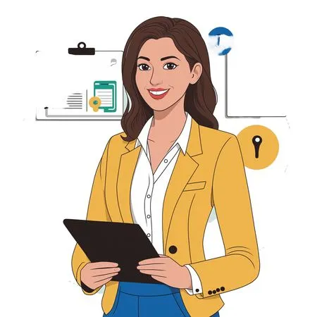 Businesswoman Using A Tablet  AI Image