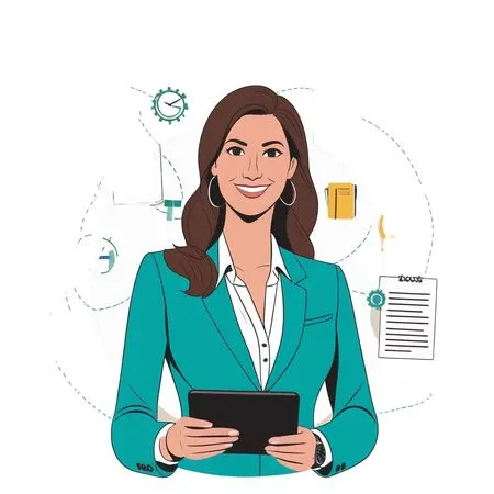 Businesswoman Using Digital Tools For Work Management  AI Image