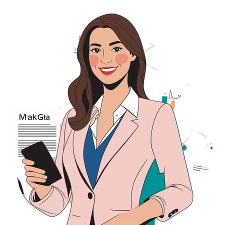 Businesswoman With Data Analytics  AI Image