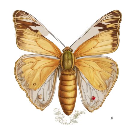 Butterfly With Ornate Wings  AI Image